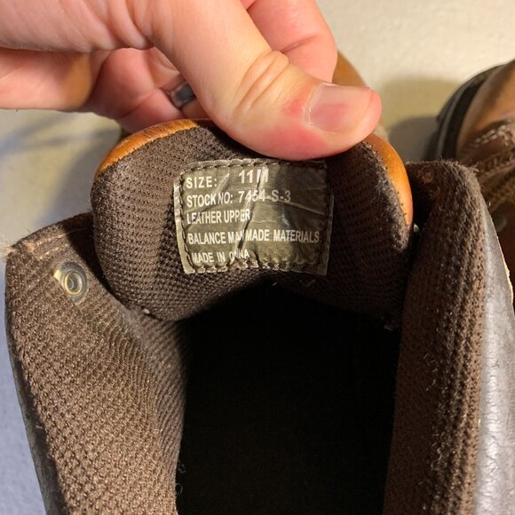 Vintage GBX Lug Sole Chunky Work Street Shoes Mens 11M Brown Leather - Picture 9 of 10